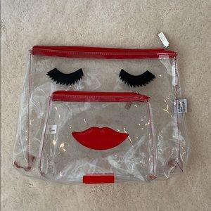 Clear makeup bag set NEW
